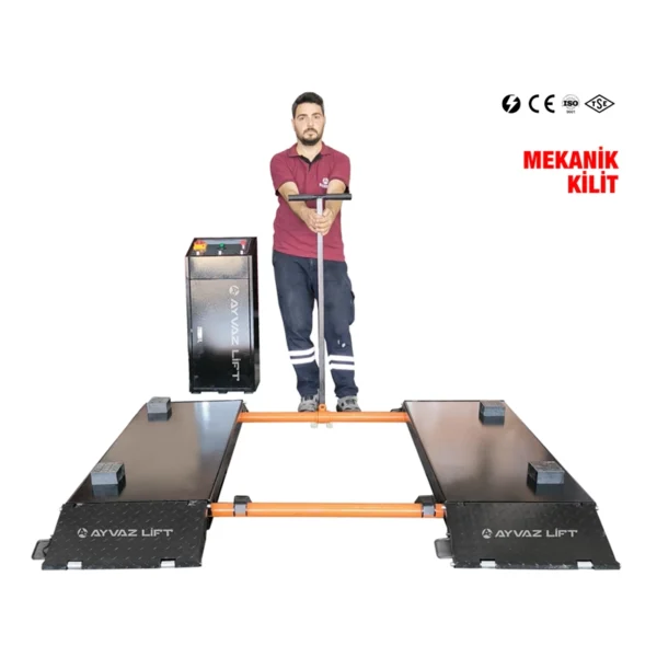 Makaslı Lift 1 Metre Mekanik Kilitli - Görsel 3