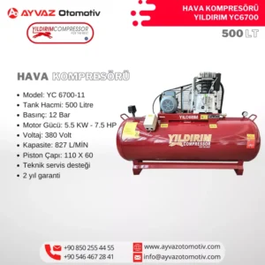 hava kompresörü yc6700 özellikleri