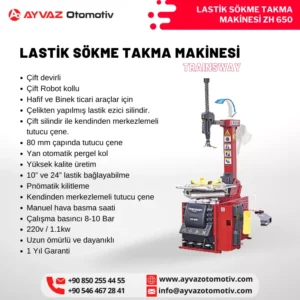 Lastik Sökme Takma Makinası ZH650 Özellikleri