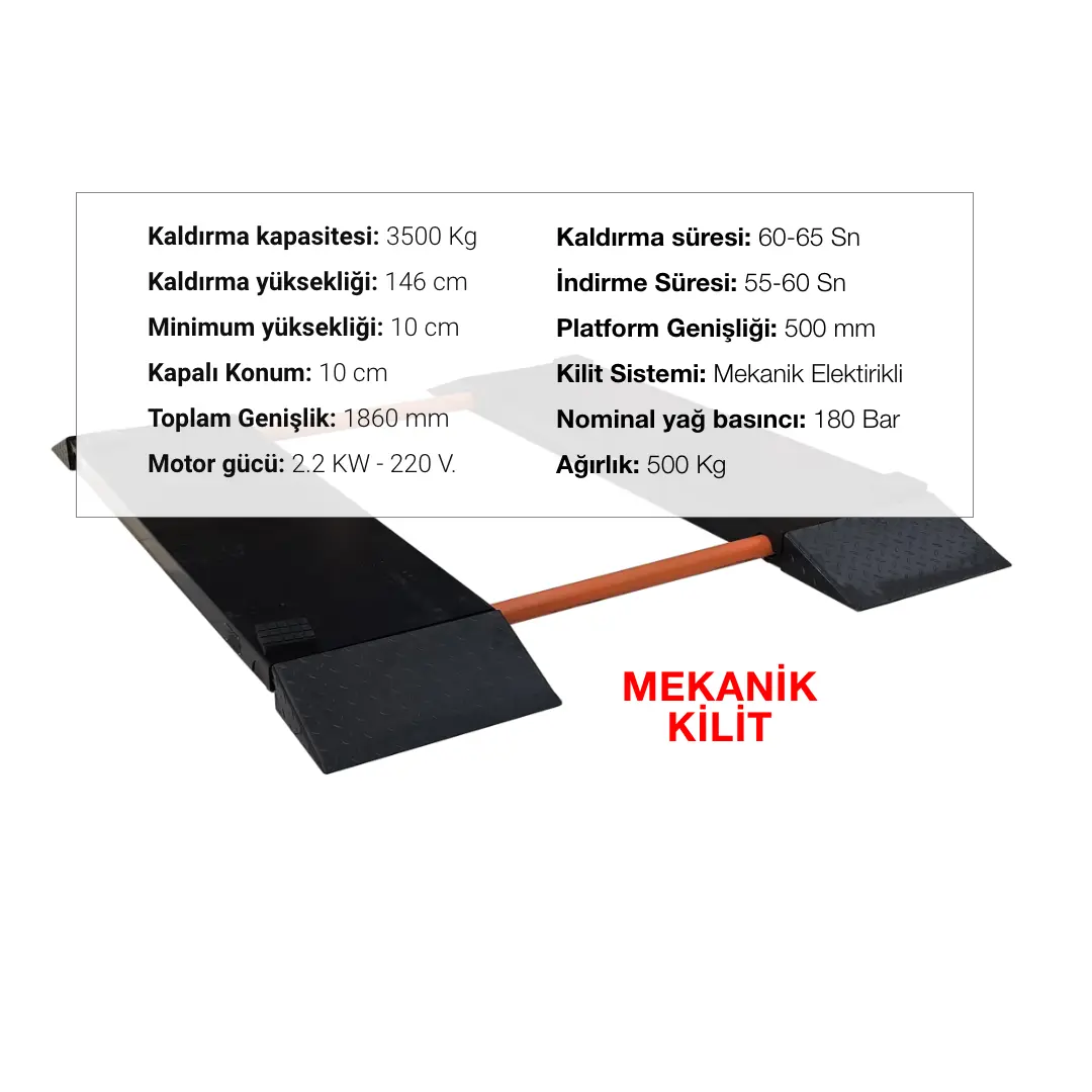 Makaslı Lift 146 cm 3.5 Ton - Görsel 2